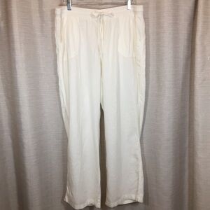 EST 1946 White Lightweight Linen Blend Pants 18/20